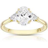 Harriet Harriet 14Ct Yellow Gold Oval Trilogy 1.25Ct Lab Grown Diamond Ring