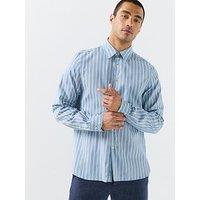 Ps Paul Smith Long Sleeve Regular Fit Striped Shirt - Blue