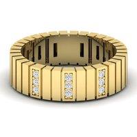 Kleora Linea Modern Electrum Diamond Wide Linear Ring - Gold
