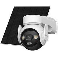 Imou Aov Pt 4G Kit, 3K/5Mp, Outdoor Pan & Tilt Smart 4G & Wi-Fi Rechargeable Battery Security Camera With Solar Panel