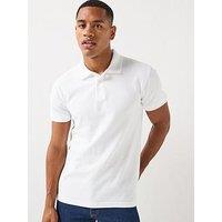 Levi'S Housemark Pique Short Sleeve Polo Shirt - White