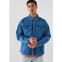 Levi'S Men'S Waller Relaxed Cotton Twill Shirt - Dark Blue