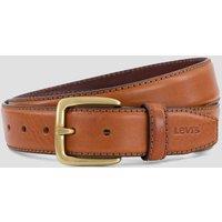 Levi'S Finn Feather Edge Leather Belt - Brown