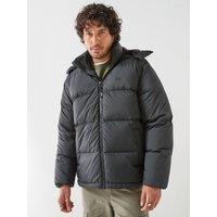 Levi'S Mens Hooded Padded High Neck Coat - Black