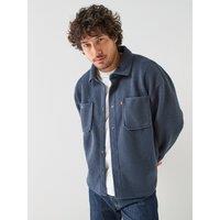 Levi'S Mens Sherpa Popper Front Overshirt - Navy