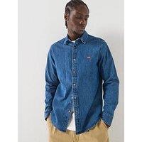 Levi'S Battery Housemark Standard Denim Shirt - Blue