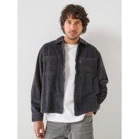 Levi'S Mens Zip-Up Cord Long Sleeve Shirt - Black