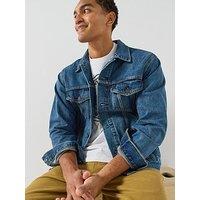 Levi'S Mens Relaxed Fit Cotton Denim Trucker Jacket - Dark Blue