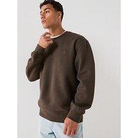 Levi'S Men'S Crew Neck Logo Sweatshirt - Brown