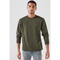 Levi'S Men'S Authentic Long Sleeve Crew Neck Top - Green