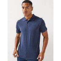 Levi'S Housemark Pique Short Sleeve Polo Shirt - Navy