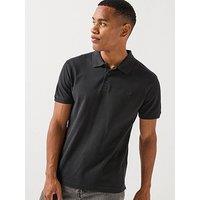 Levi'S Housemark Pique Short Sleeve Polo Shirt - Black