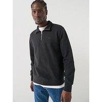Levi'S Original Housemark 1/4 Zip Sweatshirt - Black