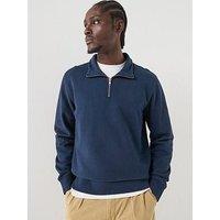 Levi'S Original Housemark 1/4 Zip Sweatshirt - Navy