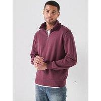 Levi'S Original Housemark Quarter-Zip Pullover Sweatshirt - Red