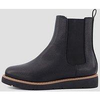 The Very Collection Women'S Wide Fit Flatform Chelsea Ankle Boots - Black