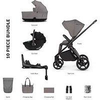 Venicci Claro 2 - 4In1 Pushchair Bundle Tiago Black Car Seat And 360 Base - Fog