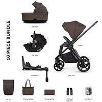 Venicci Claro 2 - 4In1 Pushchair Bundle Tiago Beige Car Seat And 360 Base - Chocolate