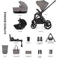 Venicci Claro 2 - 4In1 Plus Pushchair Bundle Tiago Black Car Seat And 360 Base - Fog