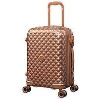 It Luggage Glitzt Metallic Copper Cabin Suitcase