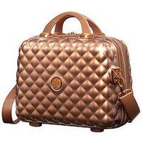 It Luggage Glitzy Metallic Copper Vanity Case