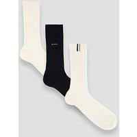 Boss Bodywear 3 Pack Rib Icon Sports Crew Socks - Assorted