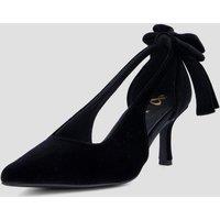 The Very Collection Womens Extra Wide Bow Back Court Shoes - Black