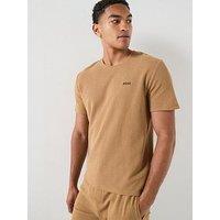 Boss Regular Fit Waffle Loungewear T-Shirt - Light Beige