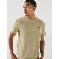 Boss Regular Fit Waffle Loungewear T-Shirt - Light Green