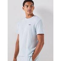 Boss Regular Fit Waffle Loungewear T-Shirt - Light Blue