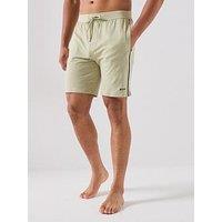 Boss Bodywear Unique Global Stripe Taped Loungewear Shorts - Light Green