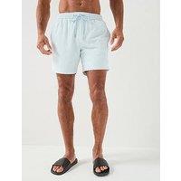 Boss Relax Seersucker Swim Shorts - Light Blue