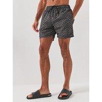 Boss Bodywear Danio Shark Print Swim Shorts - Black
