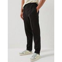 Boss Tapered Pleated Joggers - Black