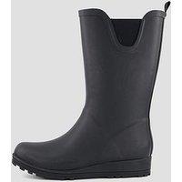 The Very Collection Calf Wellington Boot With Borg Lining - Black
