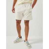Boss Jt Rubber Patch Logo Sweat Shorts - Off White