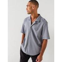 Boss St_Union Tennis Revere Collar Short Sleeve Shirt - Grey