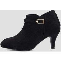 The Very Collection Extra Wide Fit Shoe Boots With Buckle Detail - Black
