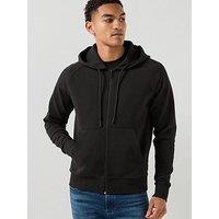 Boss Saggy Zip Through Hoodie - Black
