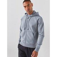 Boss Saggy Zip Through Hoodie - Grey