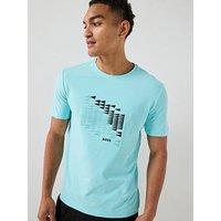 Boss Regular Graphic Tops - Blue