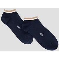 Boss Bodywear 2 Pack Global Stripe Trainer Socks - Navy