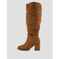 The Very Collection Extra Wide Fit Knee High Slouch Boot With Wider Fitting Calf - Tan