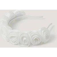 Monsoon Girls Rose Statement Aliceband - Light Cream
