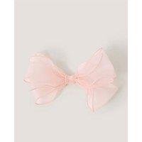 Monsoon Girls Organza Large Bow Clip - Pink