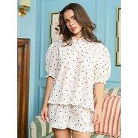 Jim Jam The Label Polka Dot Poplin Shorty Set - Mono