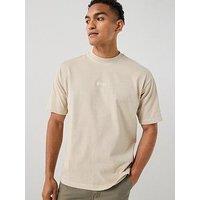 Boss Central Tonal Logo T-Shirt - Light Beige