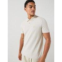 Boss Passerford Tipped Polo Shirt - Light Beige