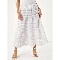 Roman Petite Lace Trim Maxi Skirt