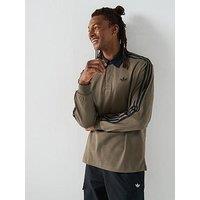 Adidas Originals Mens 3 Stripe Polo Shirt - Brown